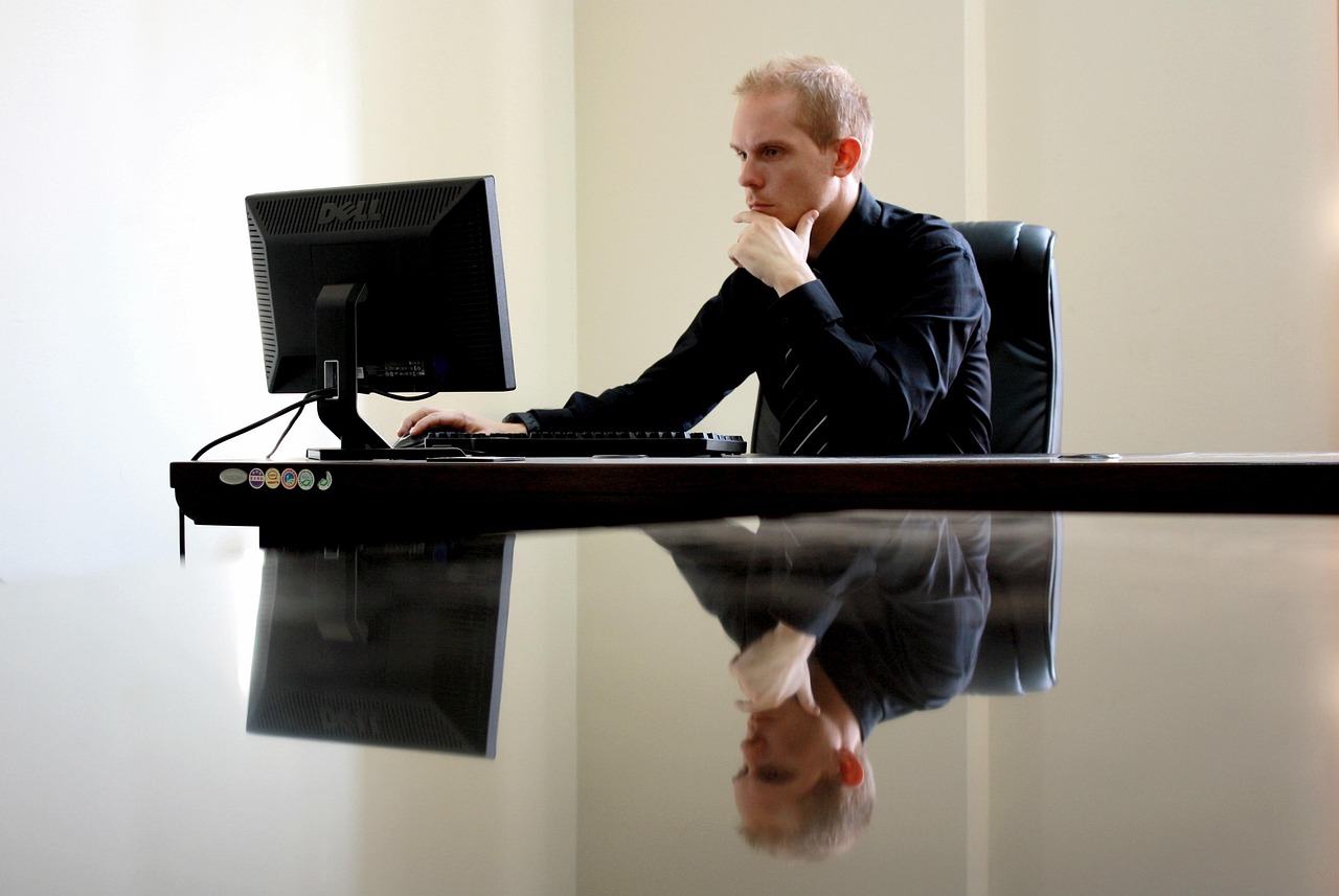 Professionals reviewing documents in an office