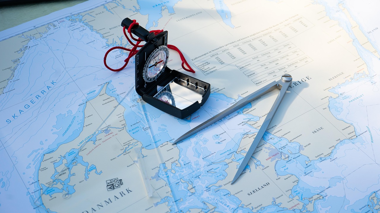 Navigation map displayed on a phone